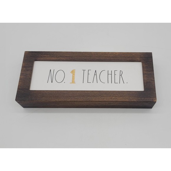Rae Dunn Other - Rae Dunn Wooden Sign For The #1 Teacher Desk Plaque